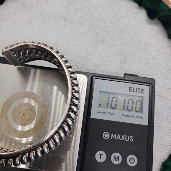 Vtg Navajo Made Sterling Silver Triple Row Twisted Cuff Bracelet 101g Unisex - Picture 6 of 7